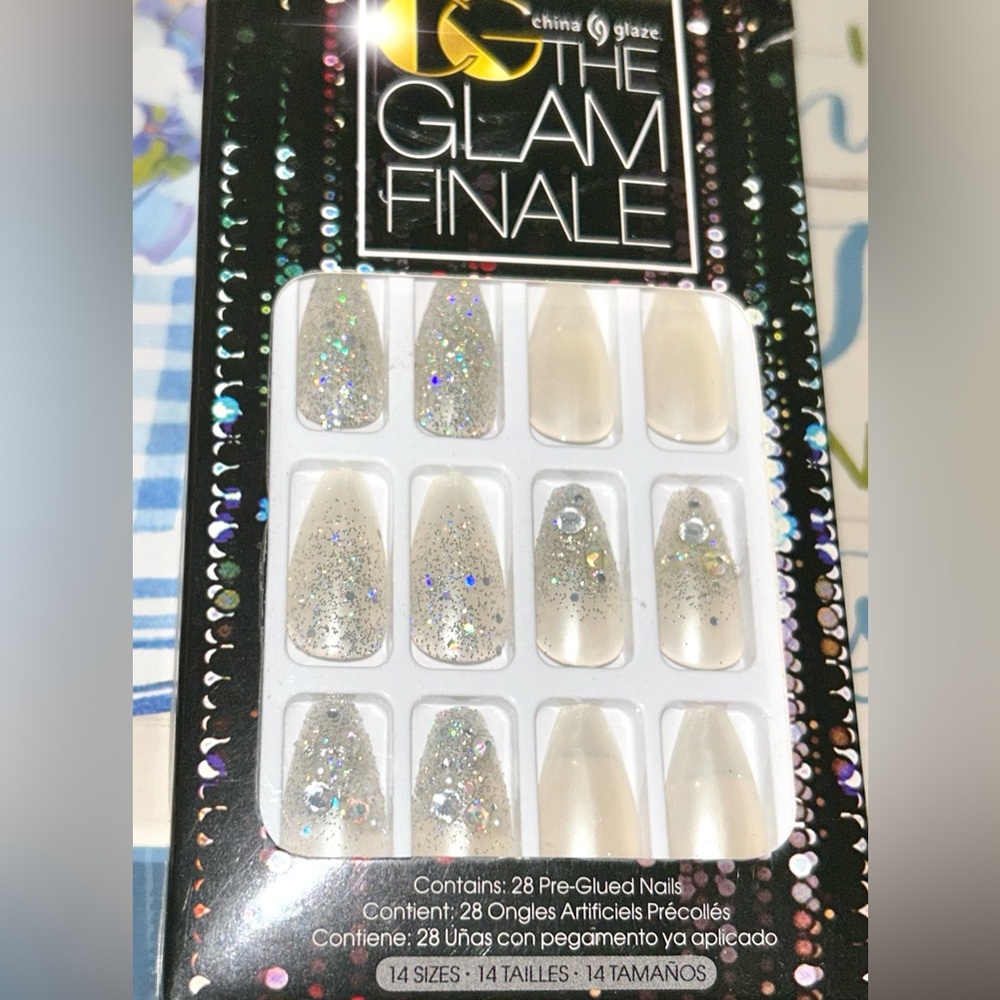 💎 BLING RHINESTONE FAUX NAIL SET 💎